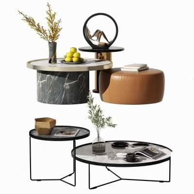 现代茶几3D模型下载